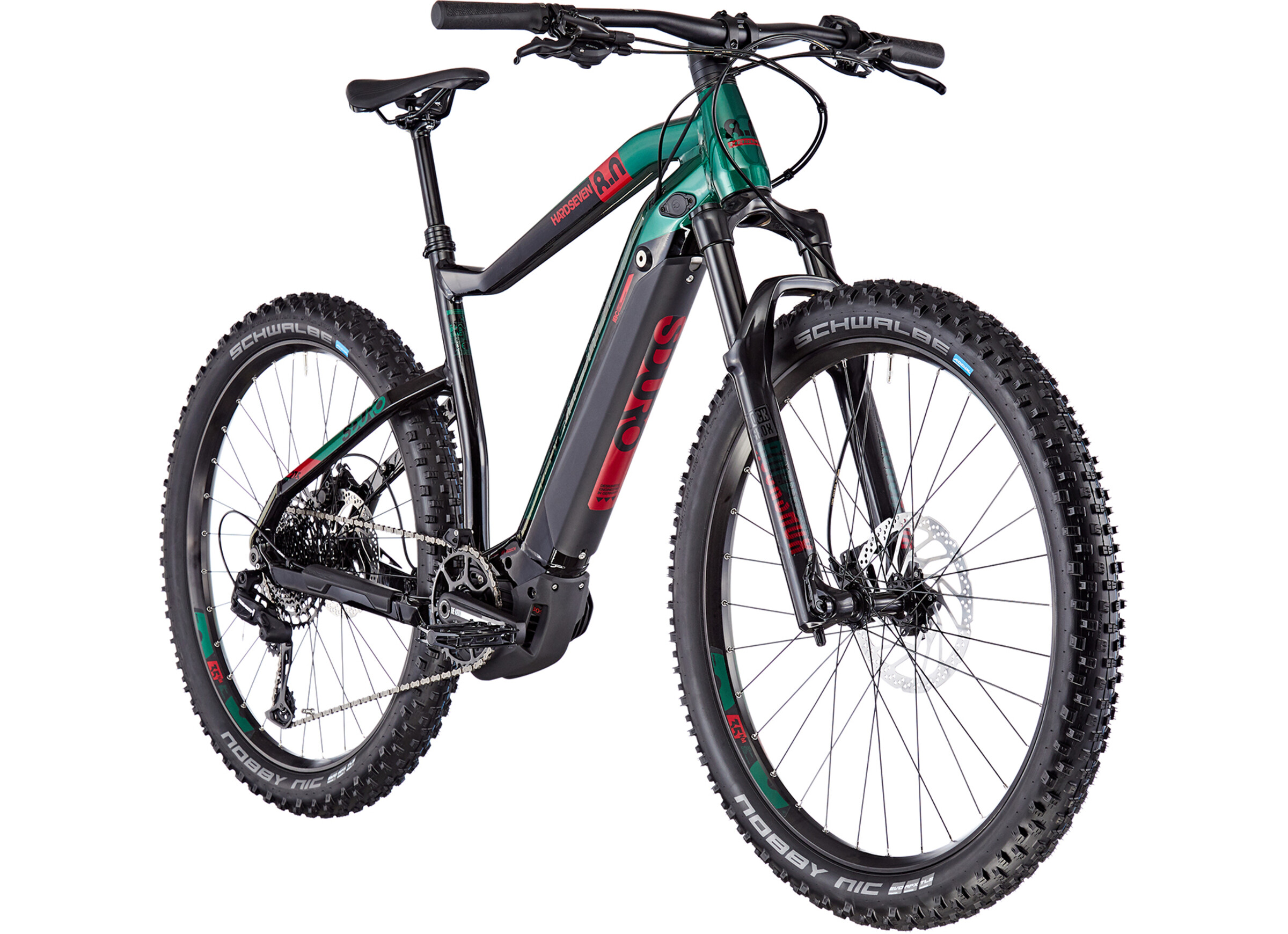 HAIBIKE SDURO HardSeven 8.0, black/kingston/red (2020) - BSA DESTOCKAGE