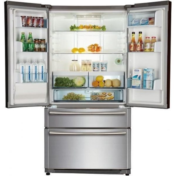 HAIER B22FSAA – Réfrigérateur multi-portes – 522L (387+135) – Froid ventilé  – A+ – L 91cm x H 178cm – Silver